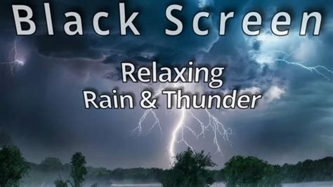 Rain And Thunder Sounds For Sleeping Black Screen 10 Hours Youtube