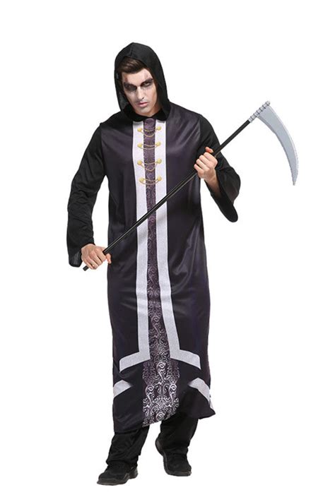 Halloween Party Cosplay Death Costume For Men Black - PINK QUEEN ...