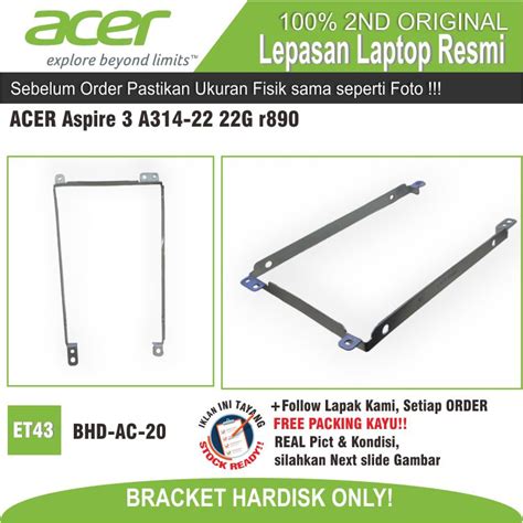 Jual ET43 BHD AC 20 BRACKET HARDISK LAPTOP ACER ASPIRE A314 22 22G R890