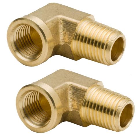 Buy Boeray 2pcs 12 Npt Male To 12 Npt Female Brass Pipe Hose Fitting 90 Degree Forged