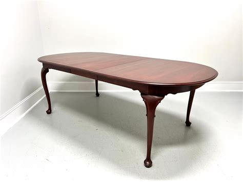 Henkel Harris 2205 24 Solid Wild Black Cherry Queen Anne Oval Dining Table For Sale At 1stdibs