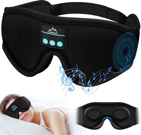 Amazon.com: Sleep Eye Mask Bluetooth Headphones - 3D Bluetooth 5.2 ...