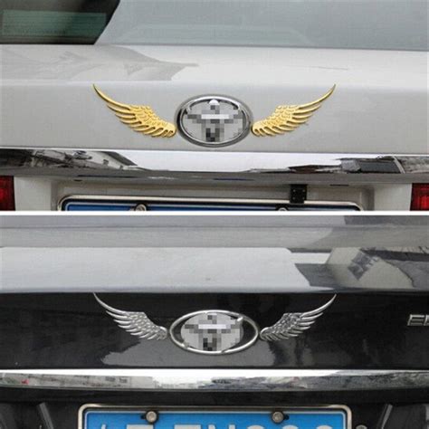 Buy Car Auto Sticker 3D Stereo Metal Angel Wing Car Decoration With