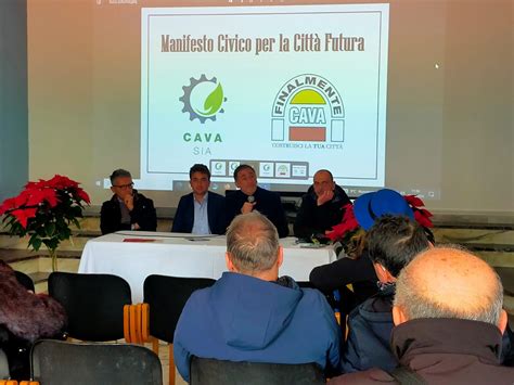 Cava Sia e Finalmente Cava insieme per il Manifesto per la Città futura