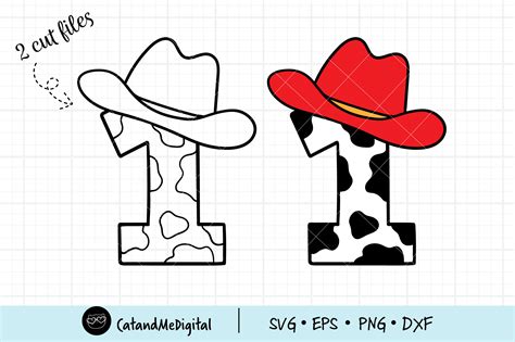 Cowboy Number Birthday Svg Graphic By Catandme · Creative Fabrica