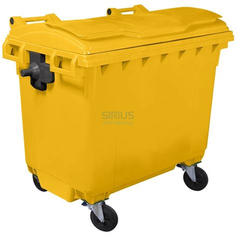 Container Plastic Colectare Selectiva Gunoi Volum Litri Cu Capac