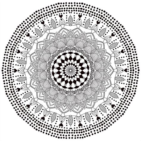 Mandala in the form of a circle for tattooing. fabric pattern ornaments ...