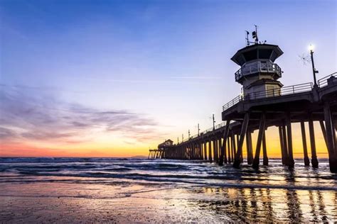 Huntington Beach Pier Sunset Stock Photo By Kelpfish 73383377