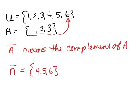 Complement Set Notation Math Showme