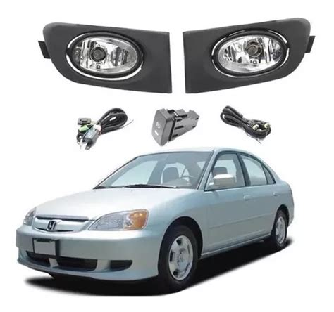 Kit Faros De Niebla Honda Civic 2000 2002 Alta Calidad