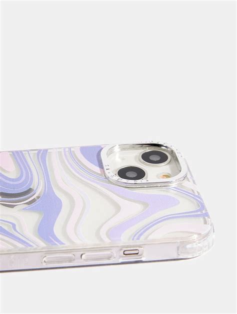 Lilac Retro Swirl Shock Case Shop Iphone Cases Skinnydip London