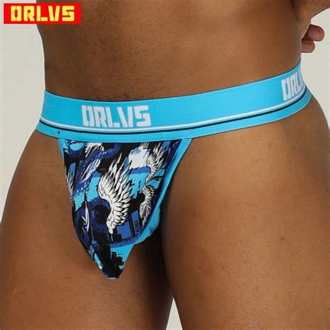 Orlvs Brand Sexy Gay Jockstrap Gay String Cueca Tanga Hombre Men Thongs