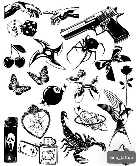 Flash Tattoo Sheet Black Flash Tattoos Sharpie Tattoos Flash Tattoo