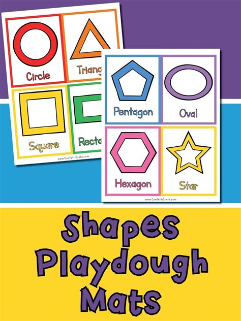 🟡 Printable Shapes Play Dough Mats | Playdough, Educational activities ...