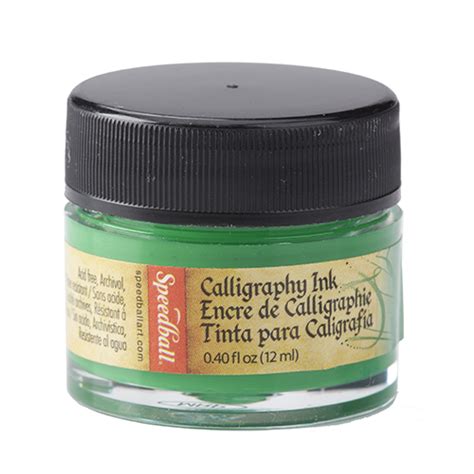 Speedball Calligraphy Ink 12ml Emerald Green Above Ground Art Supplies