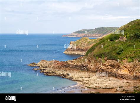 Beautiful Beach on Jersey Island, Channel Islands, Europe Stock Photo ...