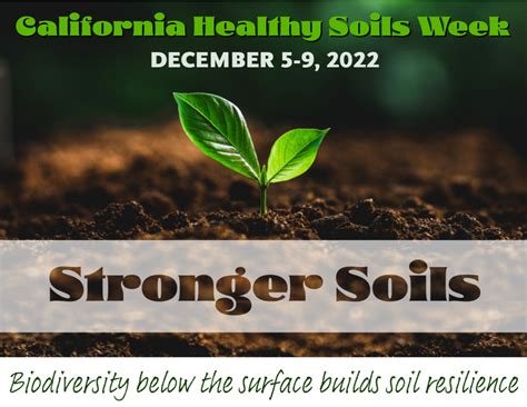 Cdfa To Celebrate Healthy Soils Week Dec By Promoting