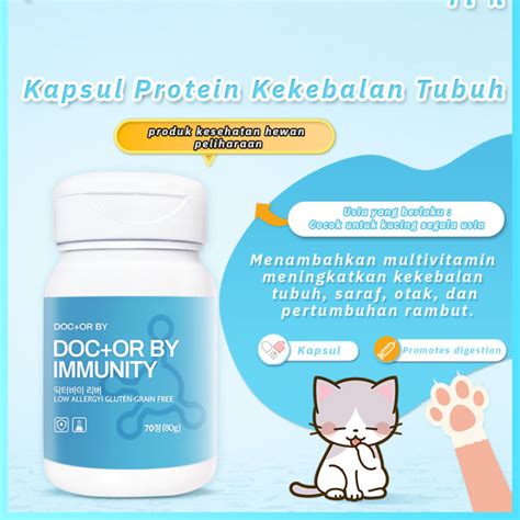 Vitamin Hewan Peliharaan Kapsul Protein Imun Kucing Kapsul Lazada