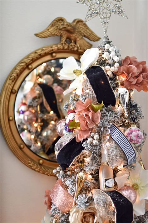 Pink & Gold Floral Christmas Tree - Monica Wants It