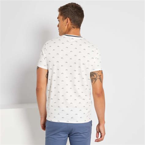 T Shirt Imprim Homme Blanc Kiabi