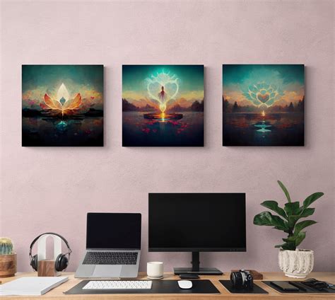 Meditation Printable Wall Art, Set of 3, Digital Download Wall Art ...