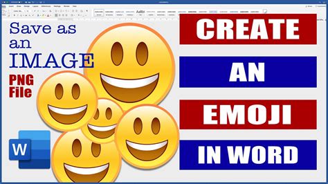 Create An Emoji And Save As An Image In Word Microsoft Word Tutorials