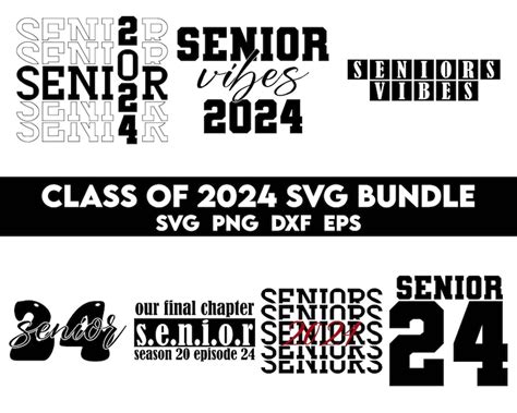 Class Of 2024 Svg Bundle Senior 2024 Svg Graduation Svg Etsy Singapore