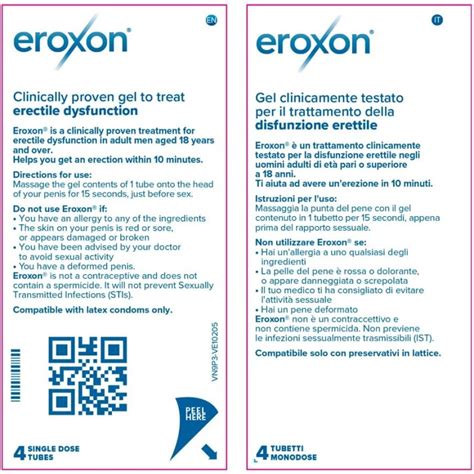 Eroxon StimGel Treatment Gel for Erectile Dysfunction - 4 Single Dose ...