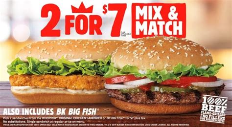 Burger King Menu And Specials Canada