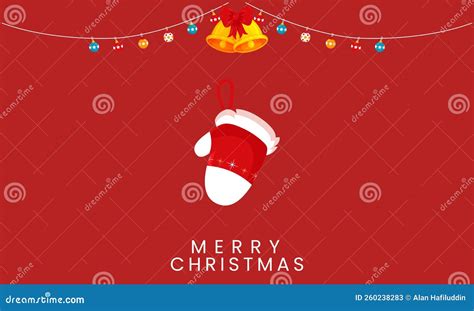 Merry Christmas Banner Template Vector Flat Design Stock Vector Illustration Of Template