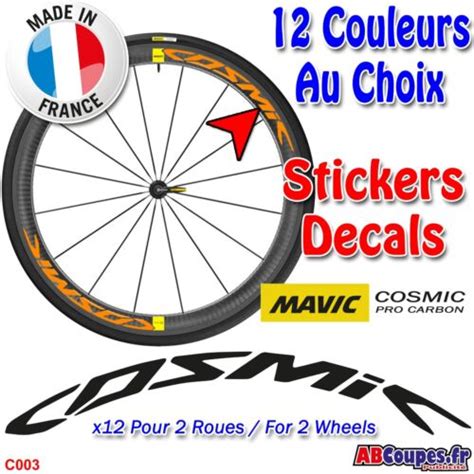 Autocollants Roue Mavic Cosmic Pro Carbon Sticker Weel Decals Rim Sl