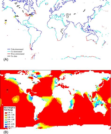 Global Map Classifying Shorelines According To Relative Wave And Tidal