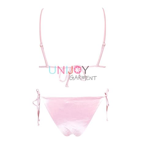 Custom Swimwear Glitter Satin Bikini For Women Unijoy