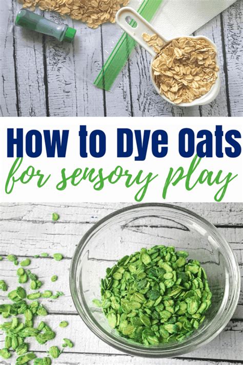 How To Dye Oats For Sensory Play Views From A Step Stool