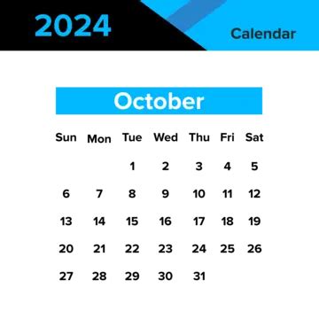 Calendário De Outubro De 2024 PNG Calendário De Outubro De 2024 PNG