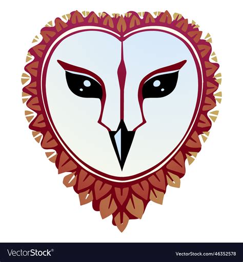 Barn owl face Royalty Free Vector Image - VectorStock