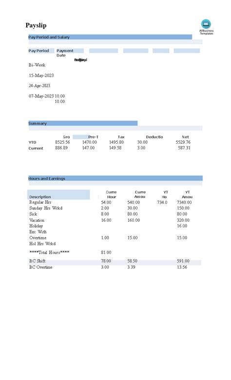 Sample Payslip Format Philippines