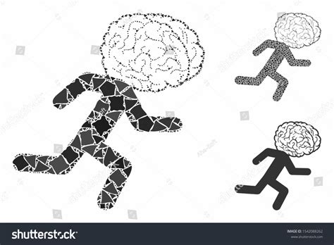 Brain Drain Composition Uneven Parts Various Stock Vector Royalty Free