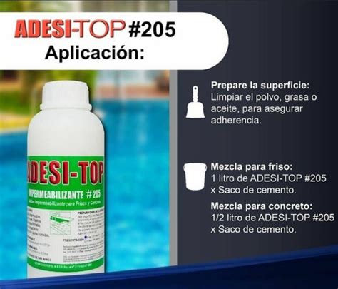 Adesi top 205 Impermeabilizante Friso Concreto Cuñete MercadoLibre