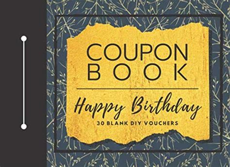 Happy Birthday Coupon Book: Fillable 30 Blank DIY Vouchers for Couples ...