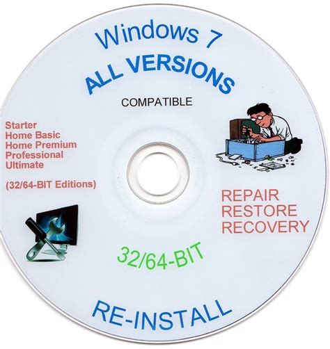 Windows All Versions Re Install Repair Recovery Disc Bit