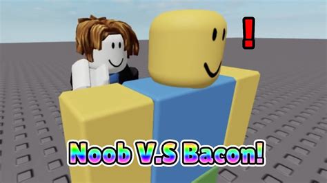 Noob V S Bacon Hair Short Roblox Animation Youtube