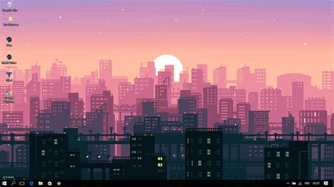 √ Pixel Cityscape Wallpaper