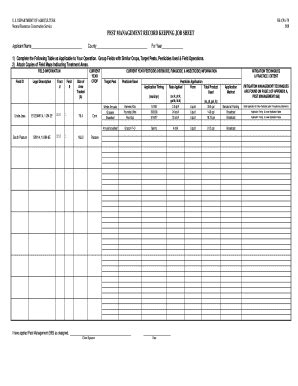 Pest Control Record Template Fill Online Printable Fillable Blank