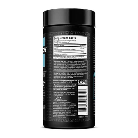 Muscletech Clear Muscle Next Gen Betator 1000mg Betaine Anhydrous 250mg 84 Softgels Buy