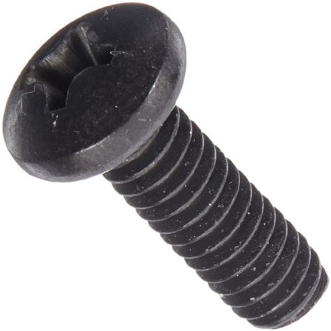 18 8 Stainless Steel Machine Screw Black Oxide Finish Pan Head Phillips Drive Meets Asme B18