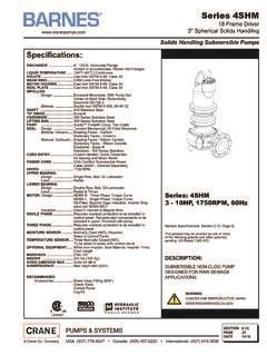 Speciﬁ cations Crane Pumps speci cations crane pumps pdf PDF4PRO