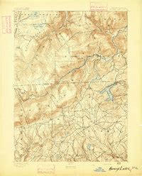 1893 Map Of Harvey Lake Luzerne County PA High Res Pastmaps