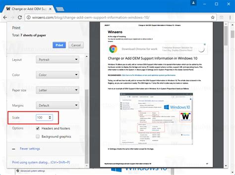 How To Enable Print Scaling in Google Chrome