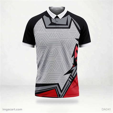 Cricket Jersey Design Black And Grey With Red Effect Imgecart